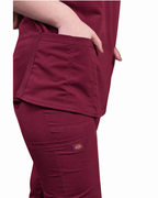 Balance by Dickies Women's V-Neck Rib Knit Panel Solid Scrub
