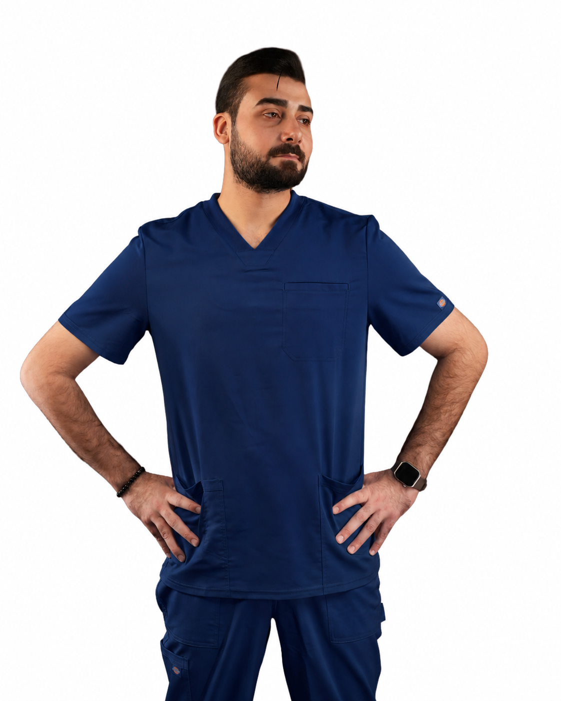 Balance by Dickies Men's Knitted Panel Solid Scrub