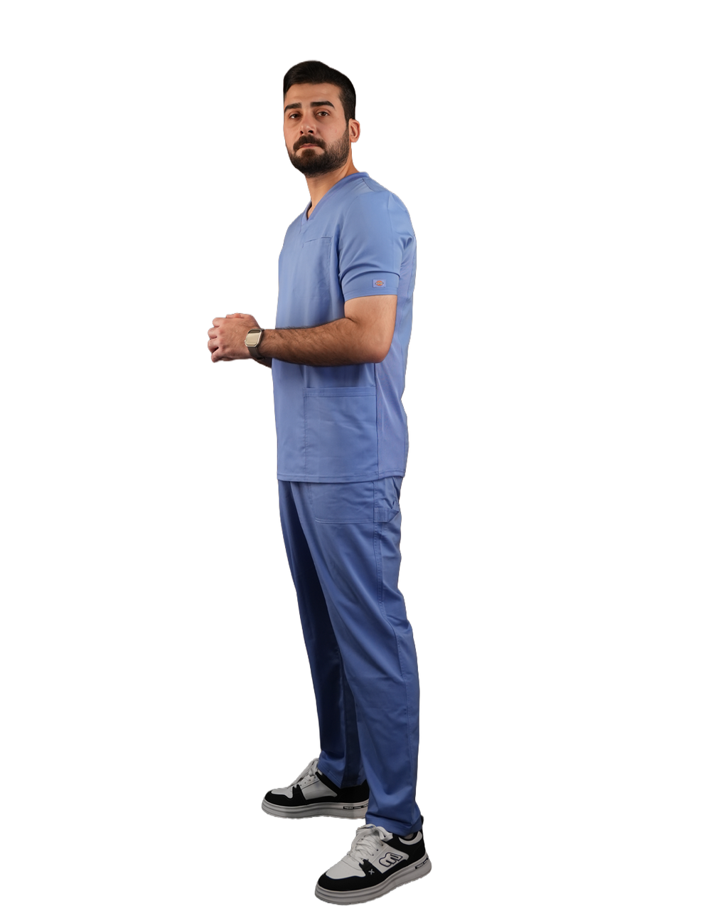 Balance by Dickies Men's Knitted Panel Solid Scrub