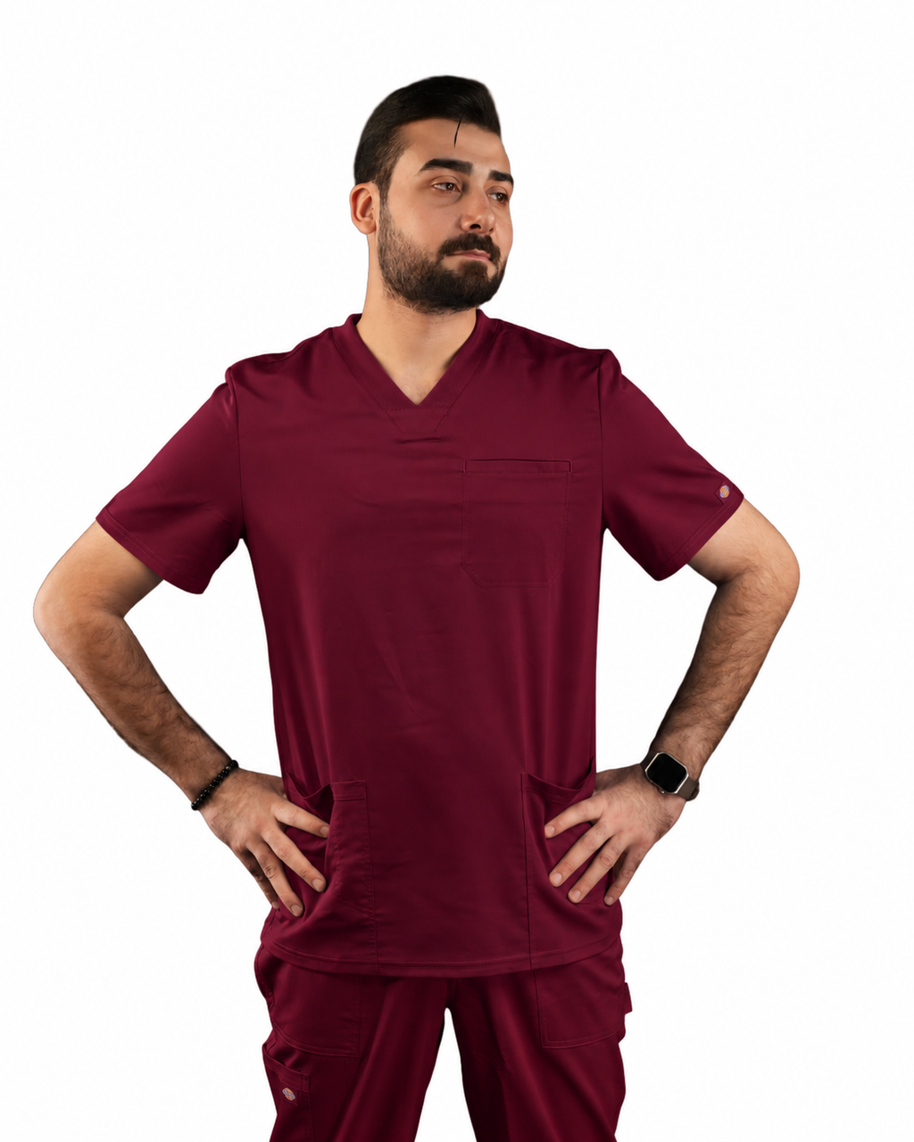 Balance by Dickies Men's Knitted Panel Solid Scrub