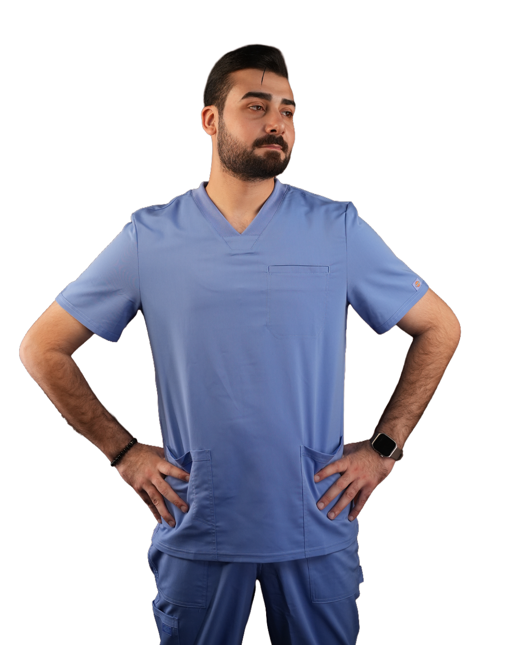 Balance by Dickies Men's Knitted Panel Solid Scrub