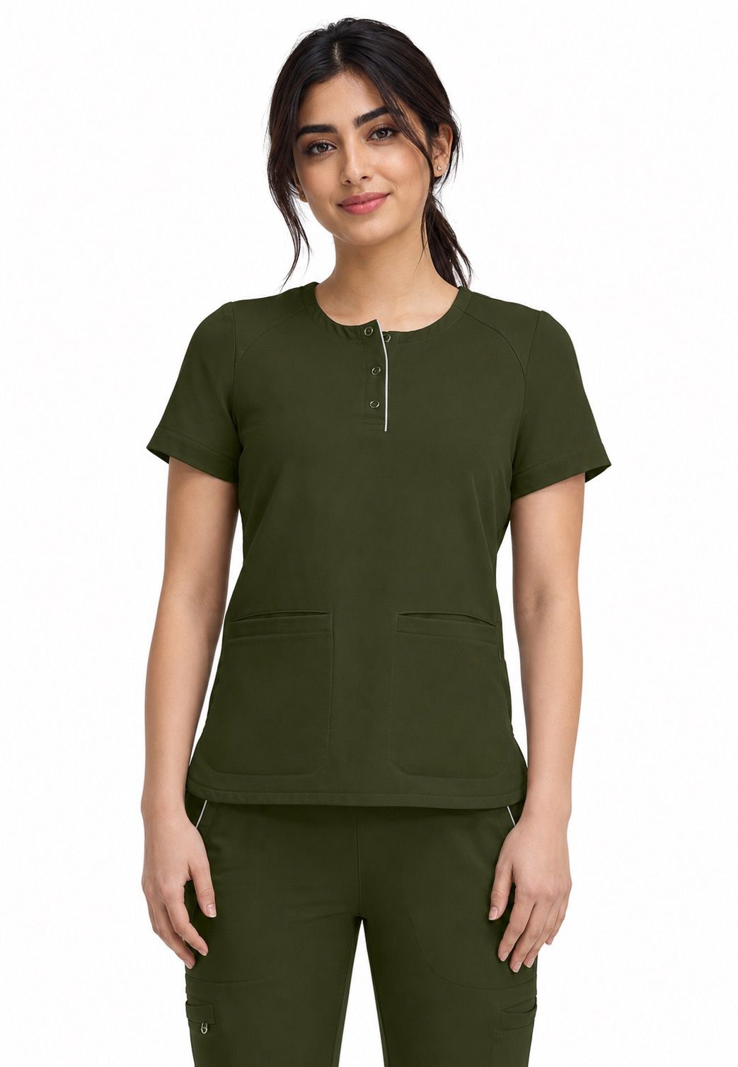 Women's Joy Henley Crew Neck & Nisha pants 360 HH