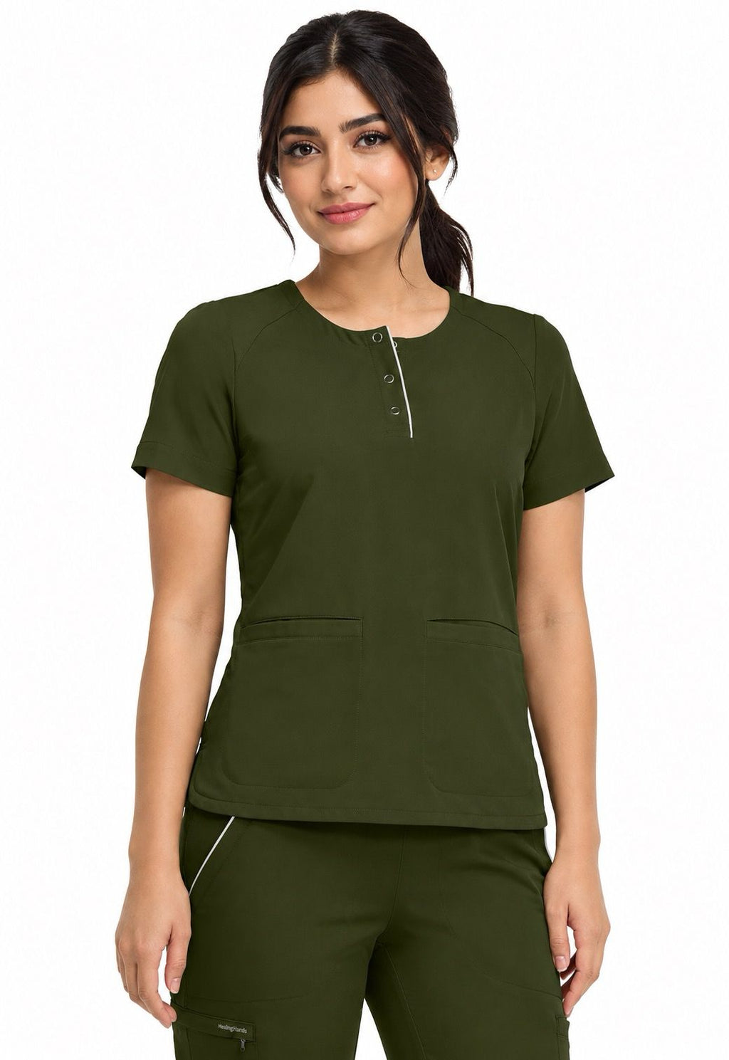 Women's Joy Henley Crew Neck & Nisha pants 360 HH