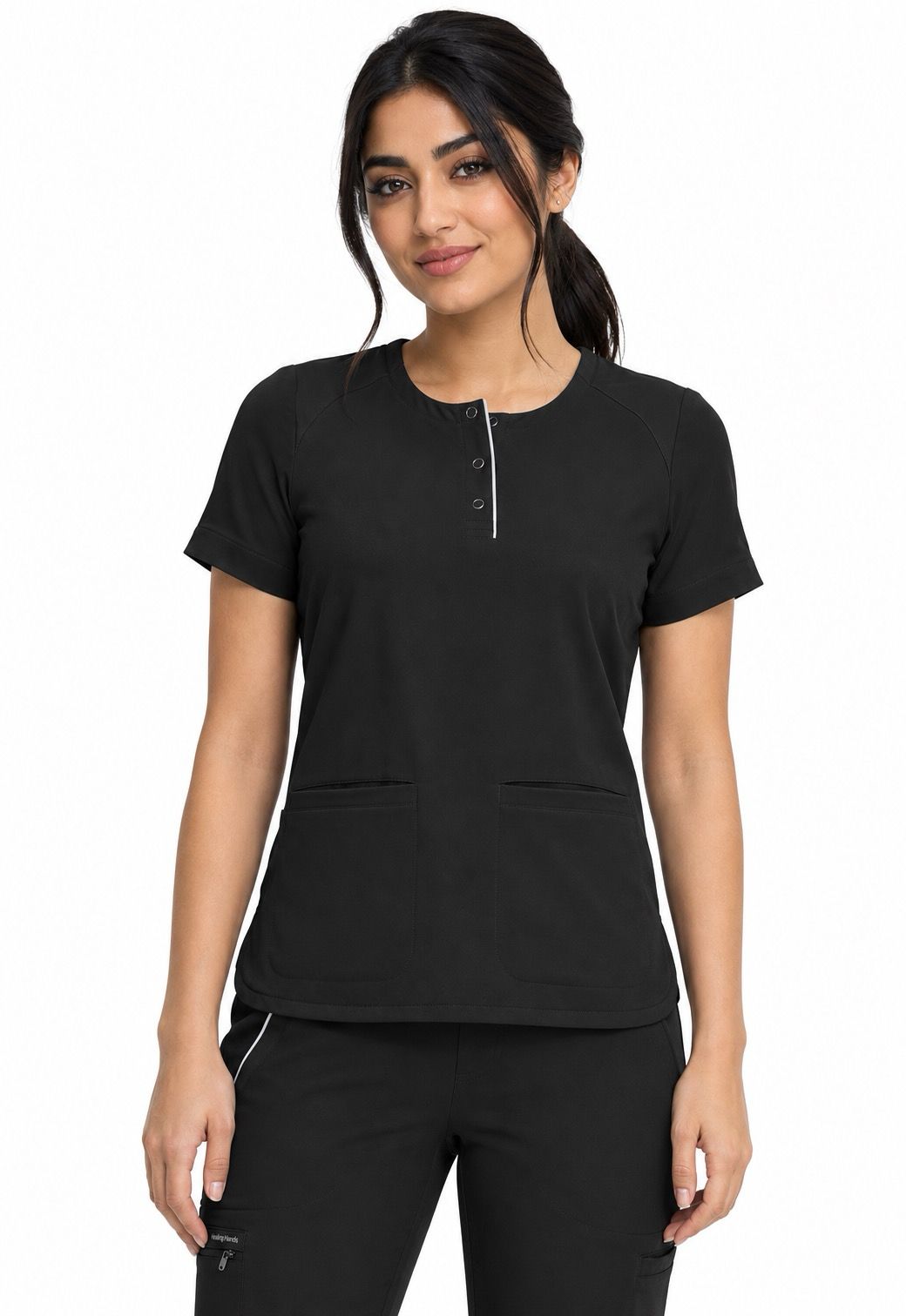 Women's Joy Henley Crew Neck & Nisha pants 360 HH