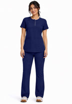 Women's Joy Henley Crew Neck & Nisha pants 360 HH