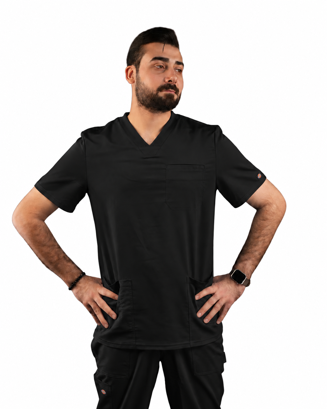 Balance by Dickies Men's Knitted Panel Solid Scrub