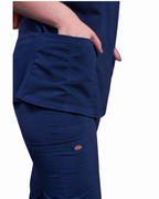 Balance by Dickies Women's V-Neck Rib Knit Panel Solid Scrub