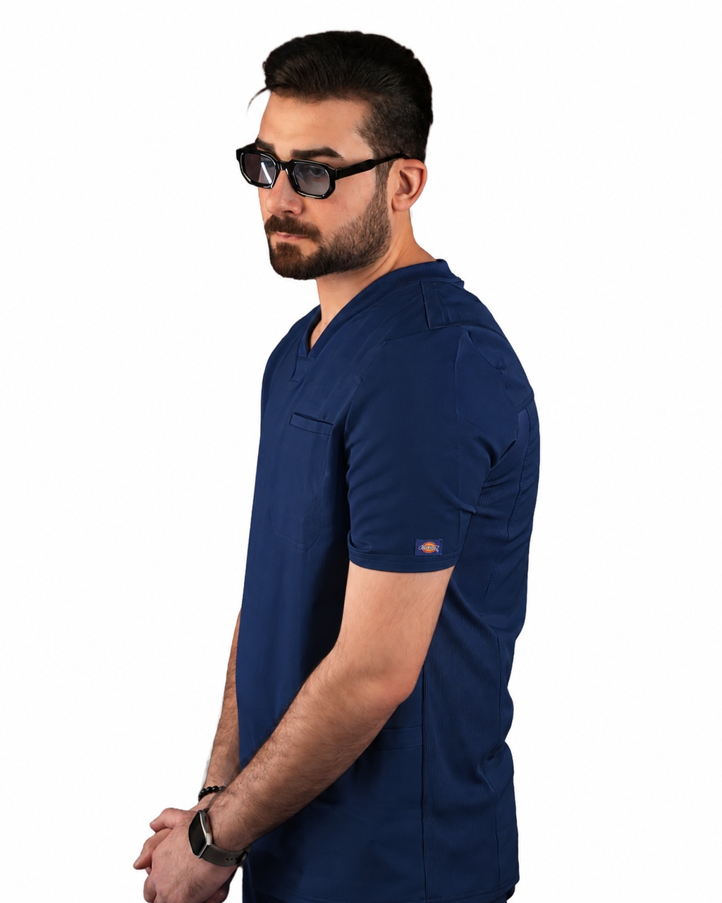 Balance by Dickies Men's Knitted Panel Solid Scrub