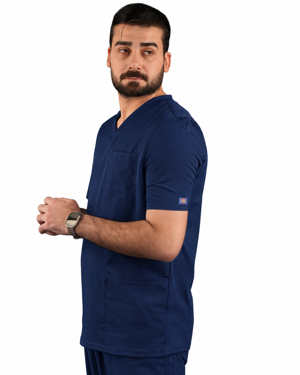 Balance by Dickies Men's Knitted Panel Solid Scrub